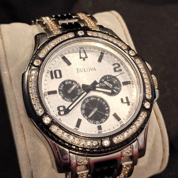 Bulova C637436 Men's Day and Date Crystal Watch - Picture 2 of 5